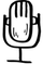 vector image of a black microphone